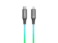 Techancy 1m Data Cable TB1799, USB-C to IP11-14, RGB Lighting Effects, 27W Fast Charging.