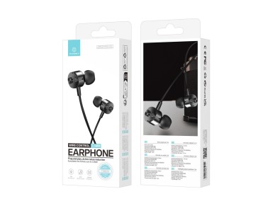 Techancy Fone de ouvido com fio TD8020 , plugue 3,5 mm, controle no fio, microfone HD, cabo 1,2mA