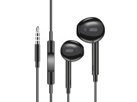 Techancy Auscultadores Intra-Auriculares Pretos 1,2 M TD8029, Com Controlo De Volume Do Microfone, C
