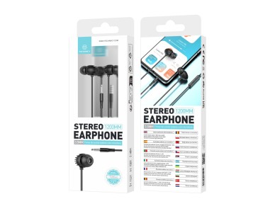 Techancy Auricular Com Fio Preto TD8044, 3,5 Mm Com Microfone, Compat�vel Com Som Est�reo Para Jogos