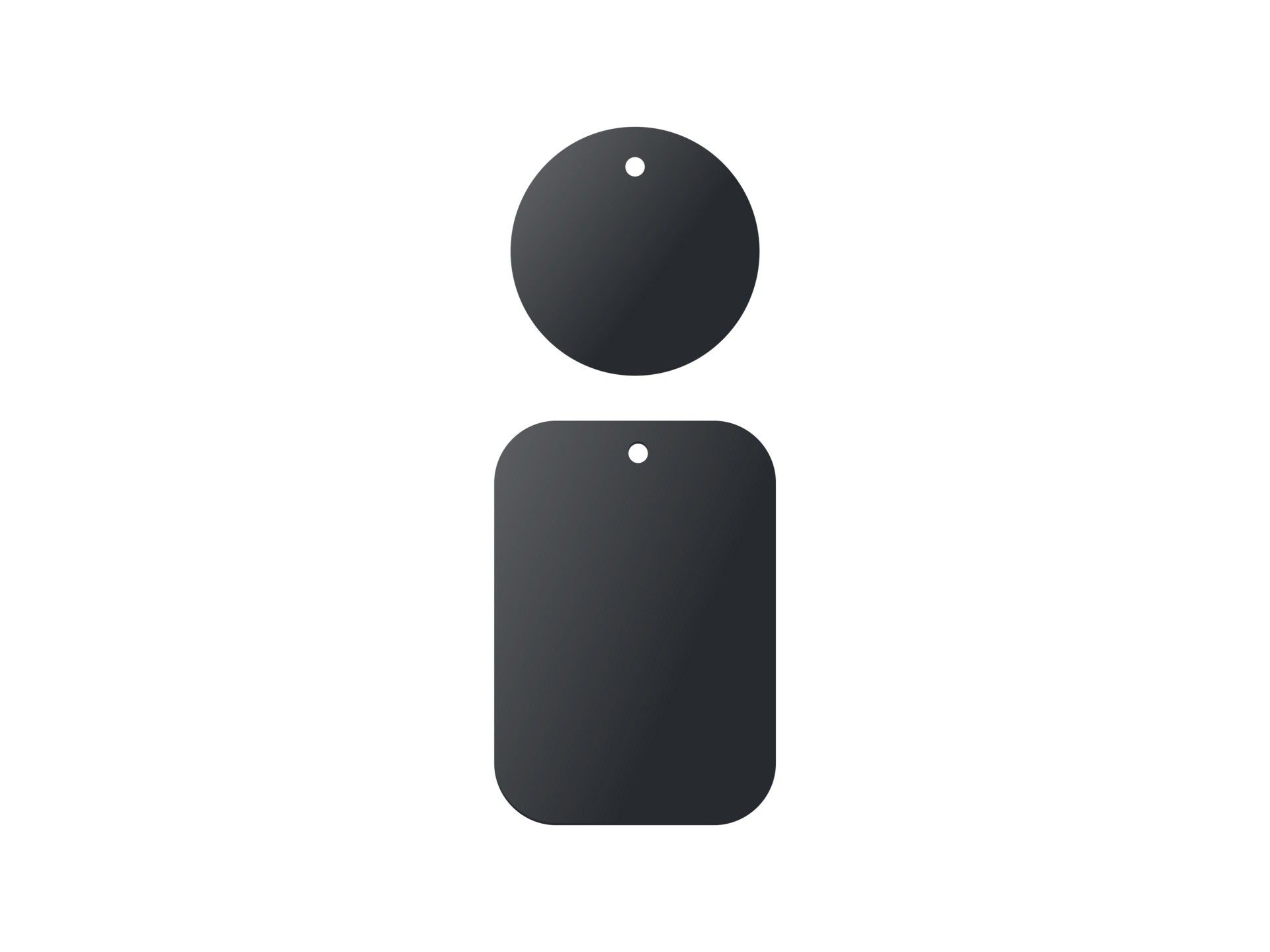 Techancy Adesivo Metálico Para Telemóveis Ti2216 Preto Para Suportes Magnéticos De Telemóveis E Capa