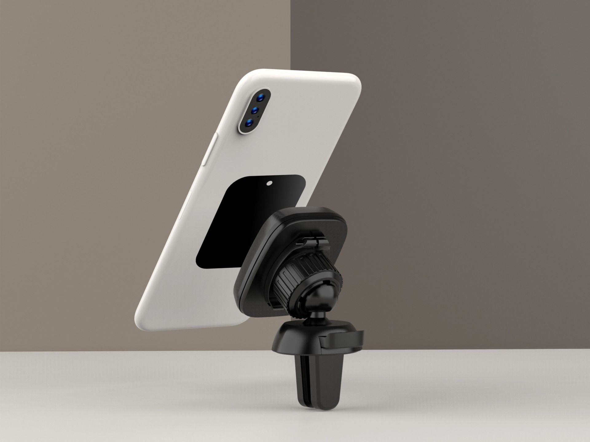 Techancy Adesivo Metálico Para Telemóveis Ti2216 Preto Para Suportes Magnéticos De Telemóveis E Capa