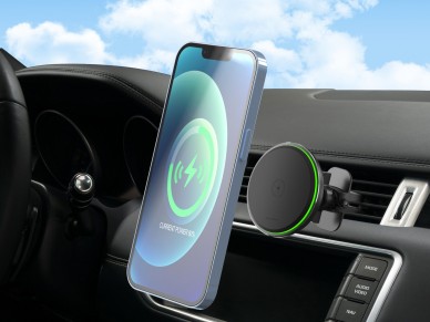 Techancy TF2794 Car Phone Holder with Wireless Charger, 15W Wireless Charging