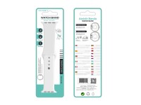 Techancy Pulseira De Silicone Branca KC2106, Compatível Com Apple Watch 42/44/45/49Mm, Material De S Techancy Pulseira De Silicone Branca KC2106, Compatível Com Apple Watch 42/44/45/49Mm, Material De S