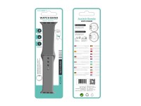 Pulsera de silicona gris Techancy KC2106, compatible con Apple Watch 42/44/45/49 mm, hecha de silico Pulsera de silicona gris Techancy KC2106, compatible con Apple Watch 42/44/45/49 mm, hecha de silico