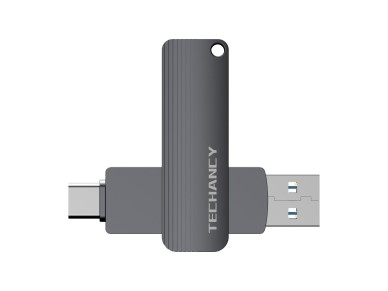 Unidad flash USB 3.2 de alta velocidad Techancy LB2904, 128 GB, conector USB-A tipo CE 2 en 1, compa