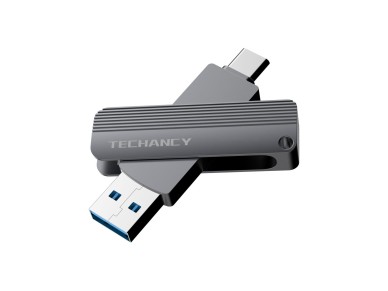 Unidad flash USB 3.2 de alta velocidad Techancy LB2904, 128 GB, conector USB-A tipo CE 2 en 1, compa