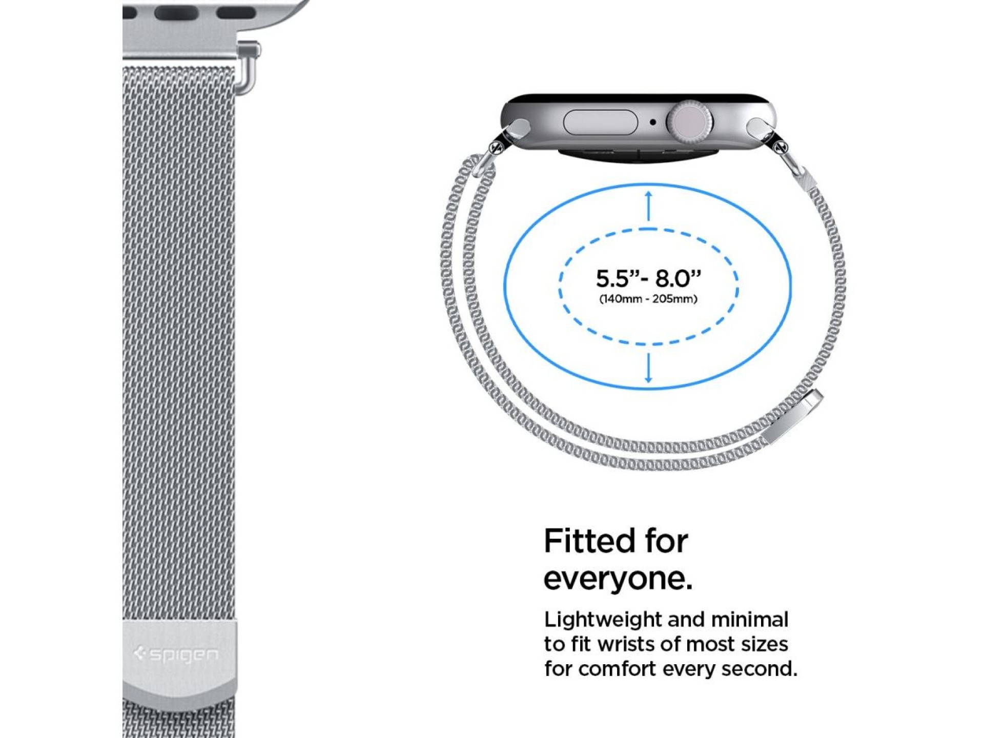 Pulseira Spigen WBM4 para Apple Watch (40/41/42 mm) - Prateada