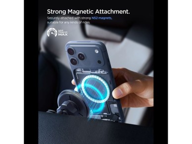 Spigen EV15MAQ Essential Qi2 MagSafe Car Air Vent Holder - Black