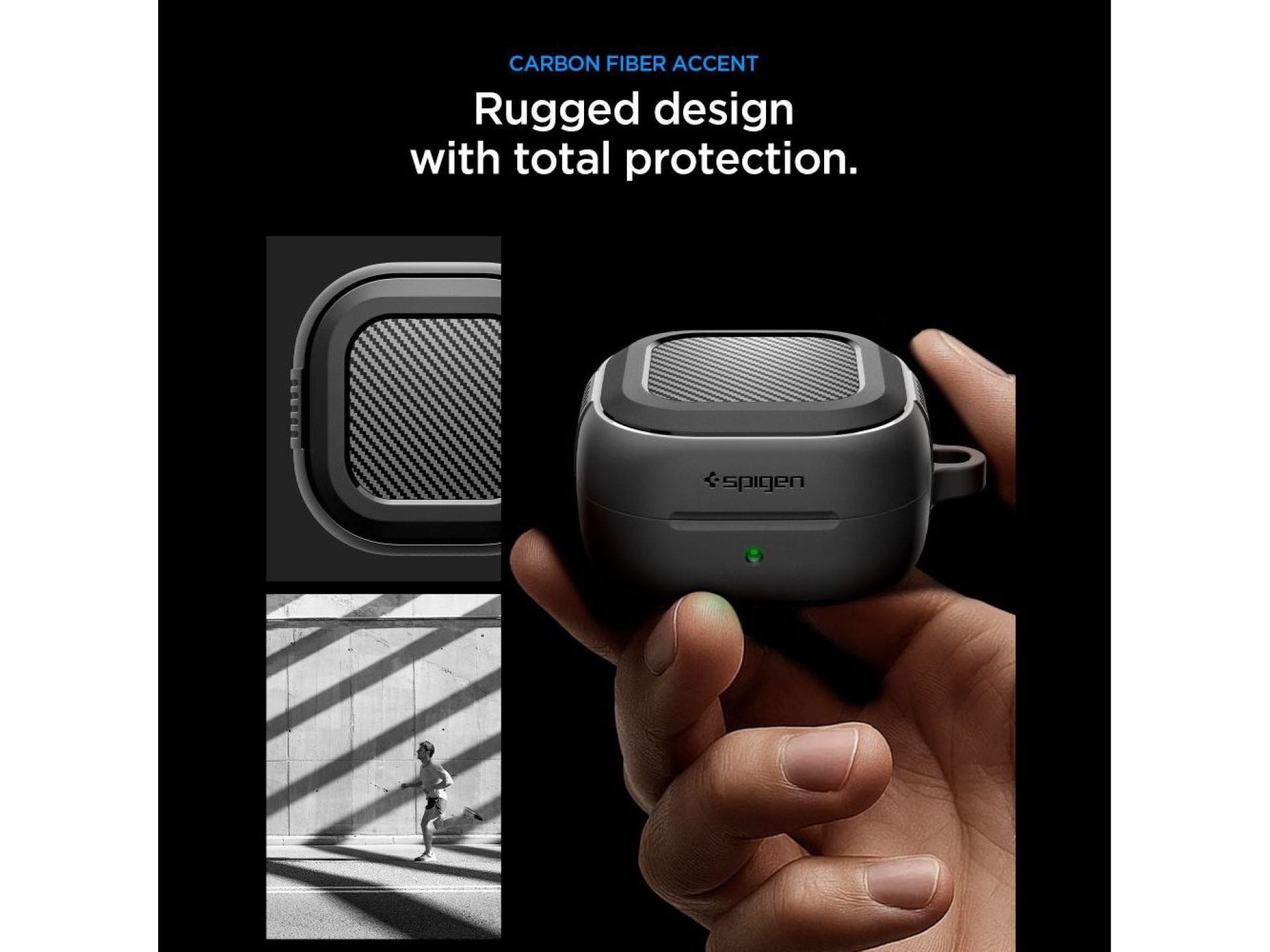 Capa Spigen Rugged Armor para Samsung Galaxy Buds 4 / 4 Pro - Preto Fosco
