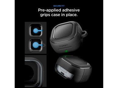 Funda Spigen Rugged Armor para Samsung Galaxy Buds 4/4 Pro - Negro mate