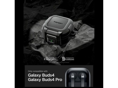 Funda Spigen Lock Fit para Samsung Galaxy Buds 4/4 Pro - Negro mate