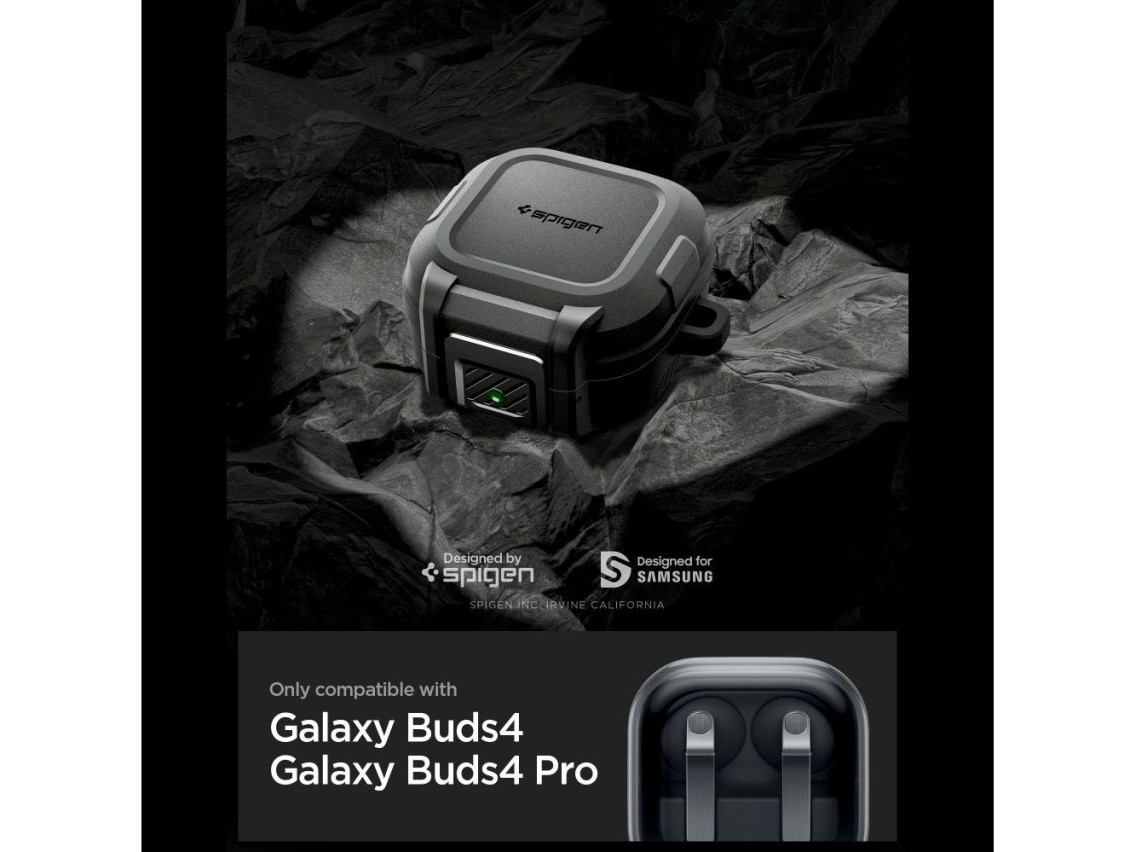 Funda Spigen Lock Fit para Samsung Galaxy Buds 4/4 Pro - Negro mate