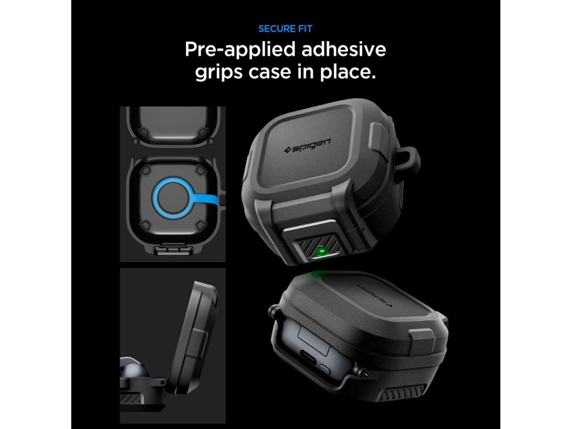 Funda Spigen Lock Fit para Samsung Galaxy Buds 4/4 Pro - Negro mate