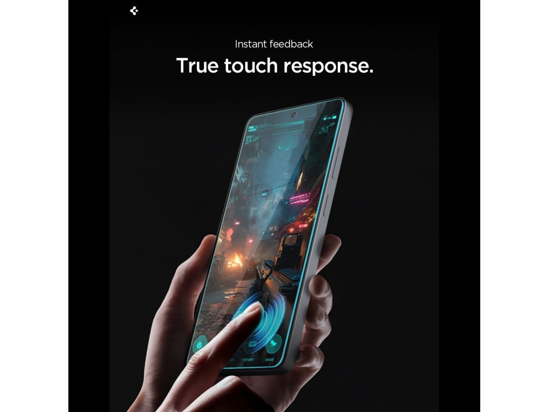 Spigen Glas.Tr Ez Fit Pro - Paquete de 2 protectores de pantalla de vidrio templado antirreflejo par