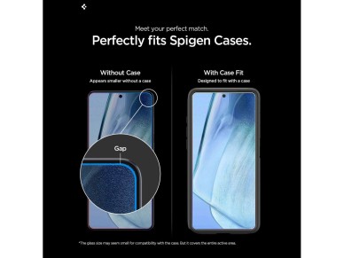 Spigen Glas.Tr Ez Fit Pro - Paquete de 2 protectores de pantalla de vidrio templado antirreflejo par