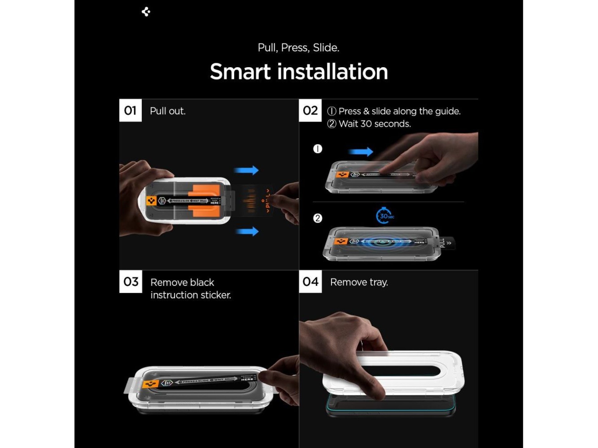 Spigen Glas.Tr Ez Fit Pro - Paquete de 2 protectores de pantalla de vidrio templado antirreflejo par