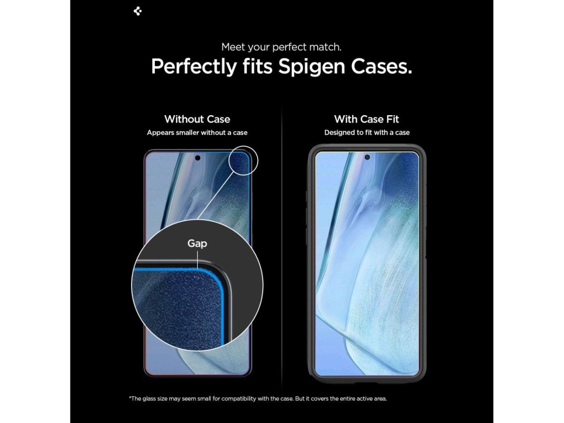 Spigen Glas.Tr Ez Fit Pro - Paquete de 2 protectores de pantalla de vidrio templado antirreflejo par