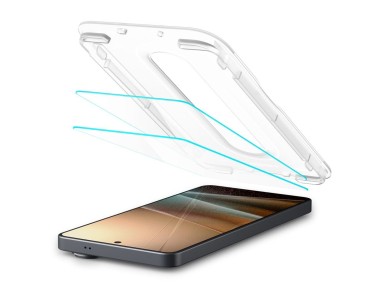 Spigen Glas.Tr Ez Fit Pro - Paquete de 2 protectores de pantalla de vidrio templado antirreflejo par