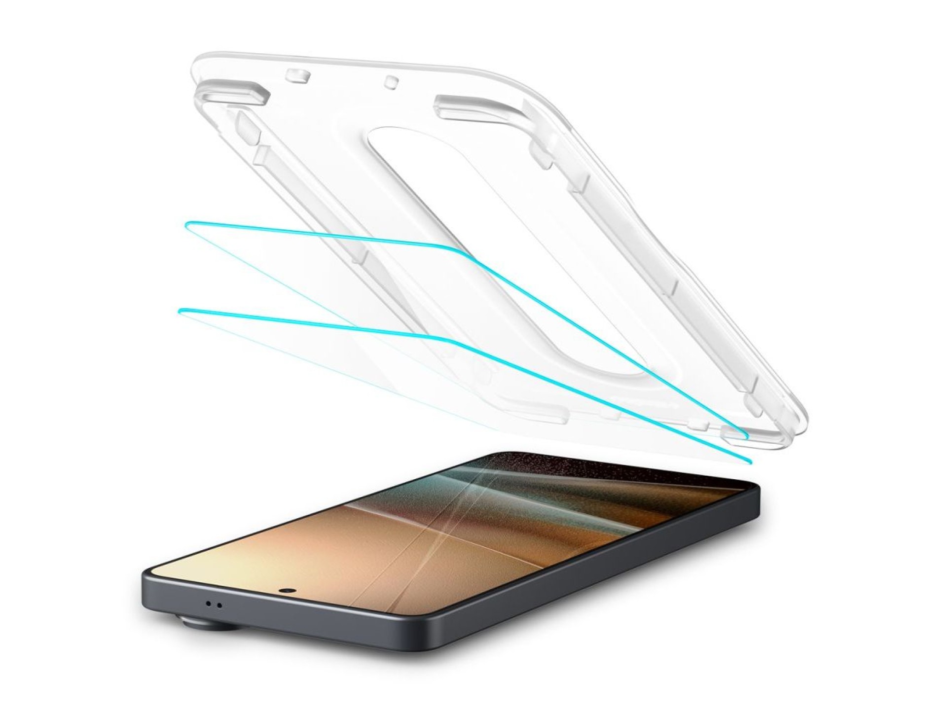 Spigen Glas.Tr Ez Fit Pro - Paquete de 2 protectores de pantalla de vidrio templado antirreflejo par