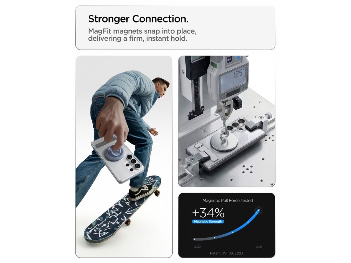 Spigen Ultra Hybrid S Mag MagSafe Case for Samsung Galaxy S26 Ultra - Clear and White
