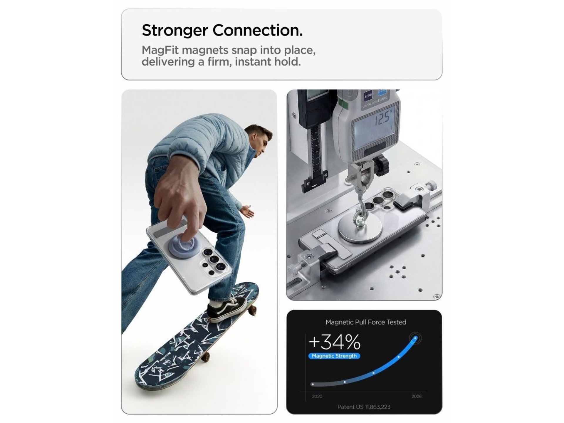 Spigen Ultra Hybrid S Mag MagSafe Case for Samsung Galaxy S26 Ultra - Clear and White