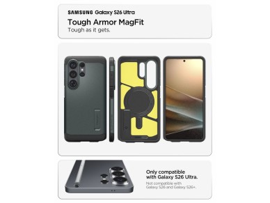 Funda Spigen Tough Armor MagSafe para Samsung Galaxy S26 Ultra - Verde