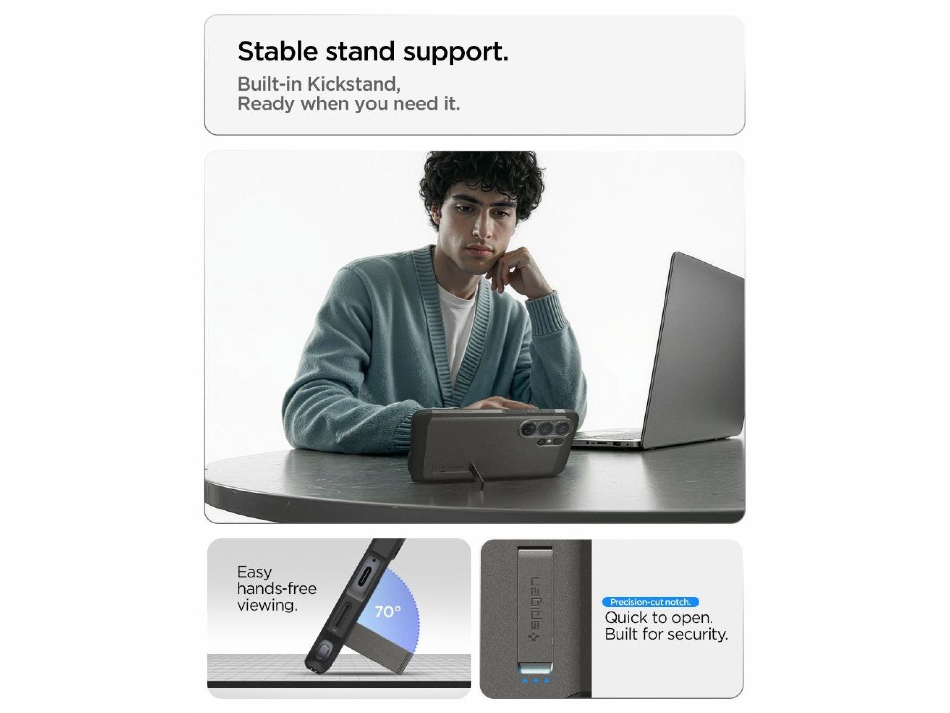 Funda Spigen Tough Armor MagSafe para Samsung Galaxy S26 Ultra - Gris