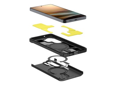 Capa Spigen Tough Armor Mag MagSafe para Samsung Galaxy S26 Ultra - Preta