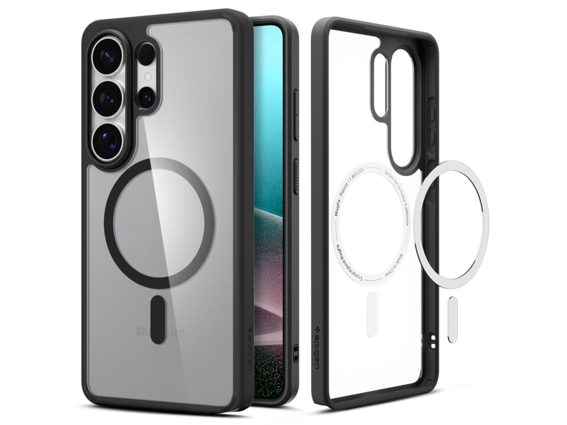 Spigen Ultra Hybrid Mag MagSafe Case for Samsung Galaxy S26 Ultra - Clear Black