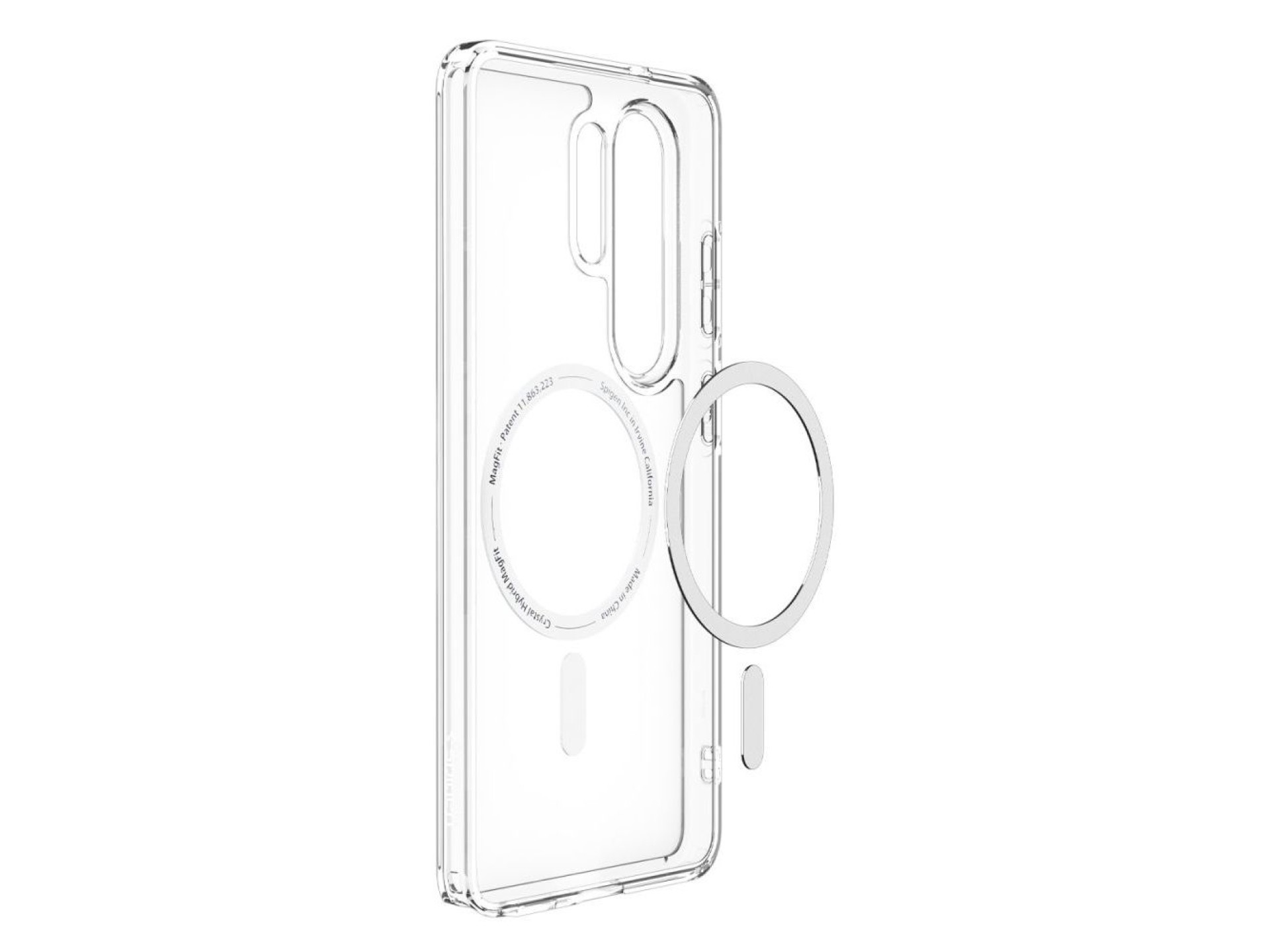 Funda Spigen Ultra Hybrid MagSafe para Samsung Galaxy S26 Ultra (transparente y blanca)
