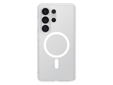 Funda Spigen Ultra Hybrid MagSafe para Samsung Galaxy S26 Ultra (transparente y blanca)