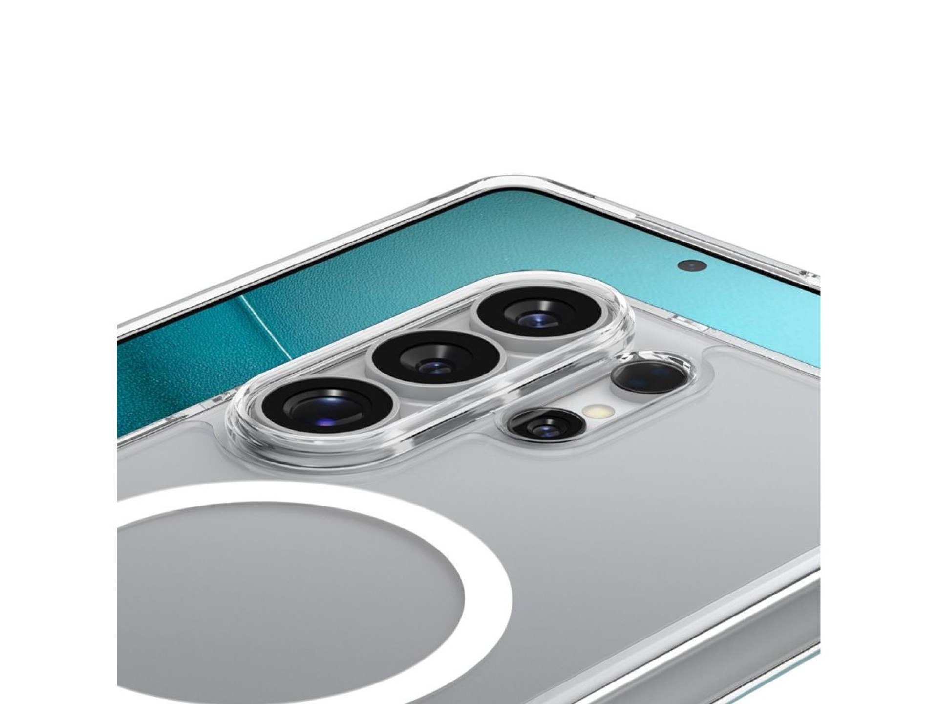 Funda Spigen Ultra Hybrid MagSafe para Samsung Galaxy S26 Ultra (transparente y blanca)