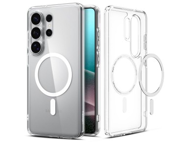 Funda Spigen Ultra Hybrid MagSafe para Samsung Galaxy S26 Ultra (transparente y blanca)