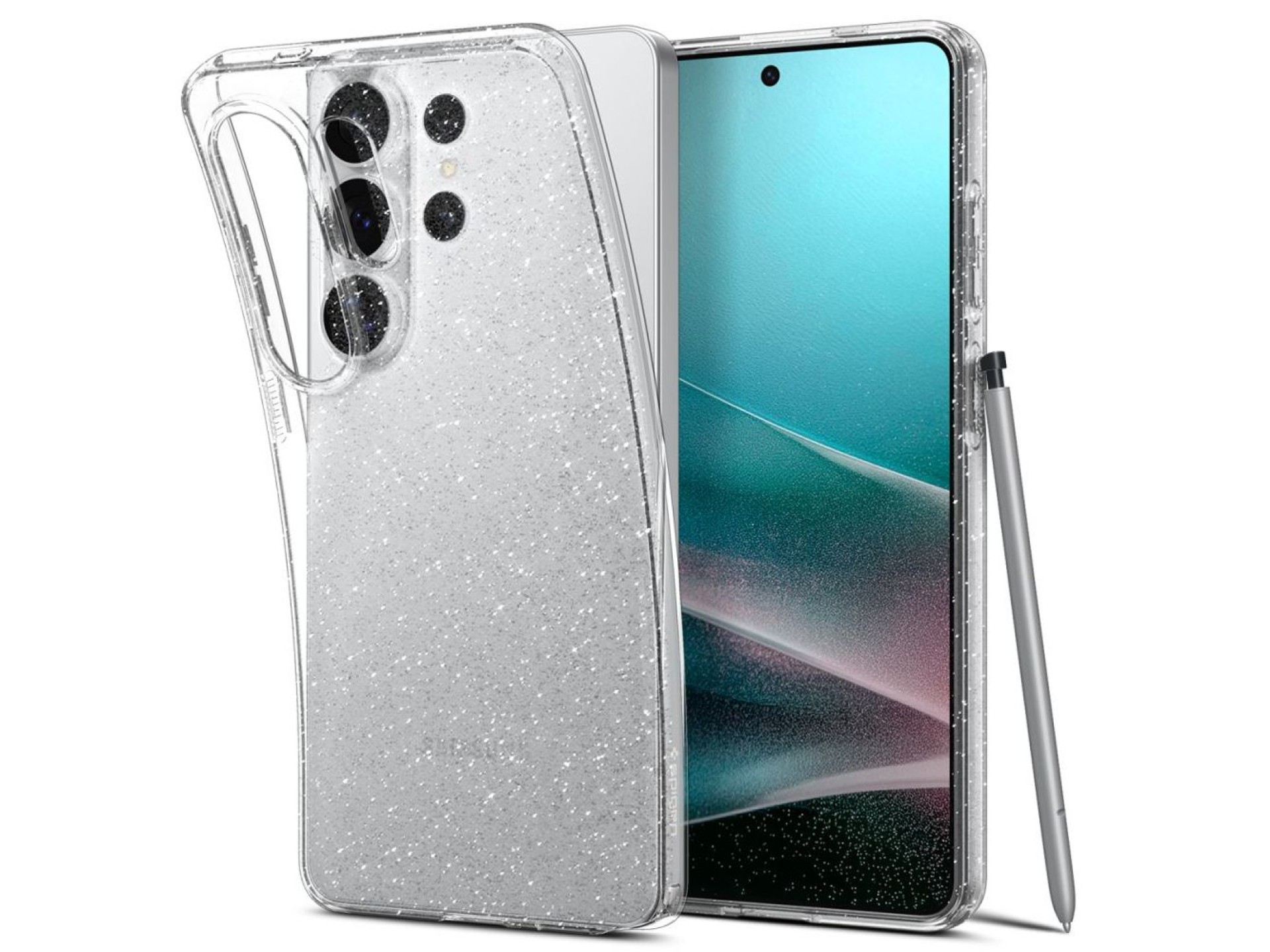 Funda Spigen con purpurina de cristal líquido para Samsung Galaxy S26 Ultra - Brillantina y transpar