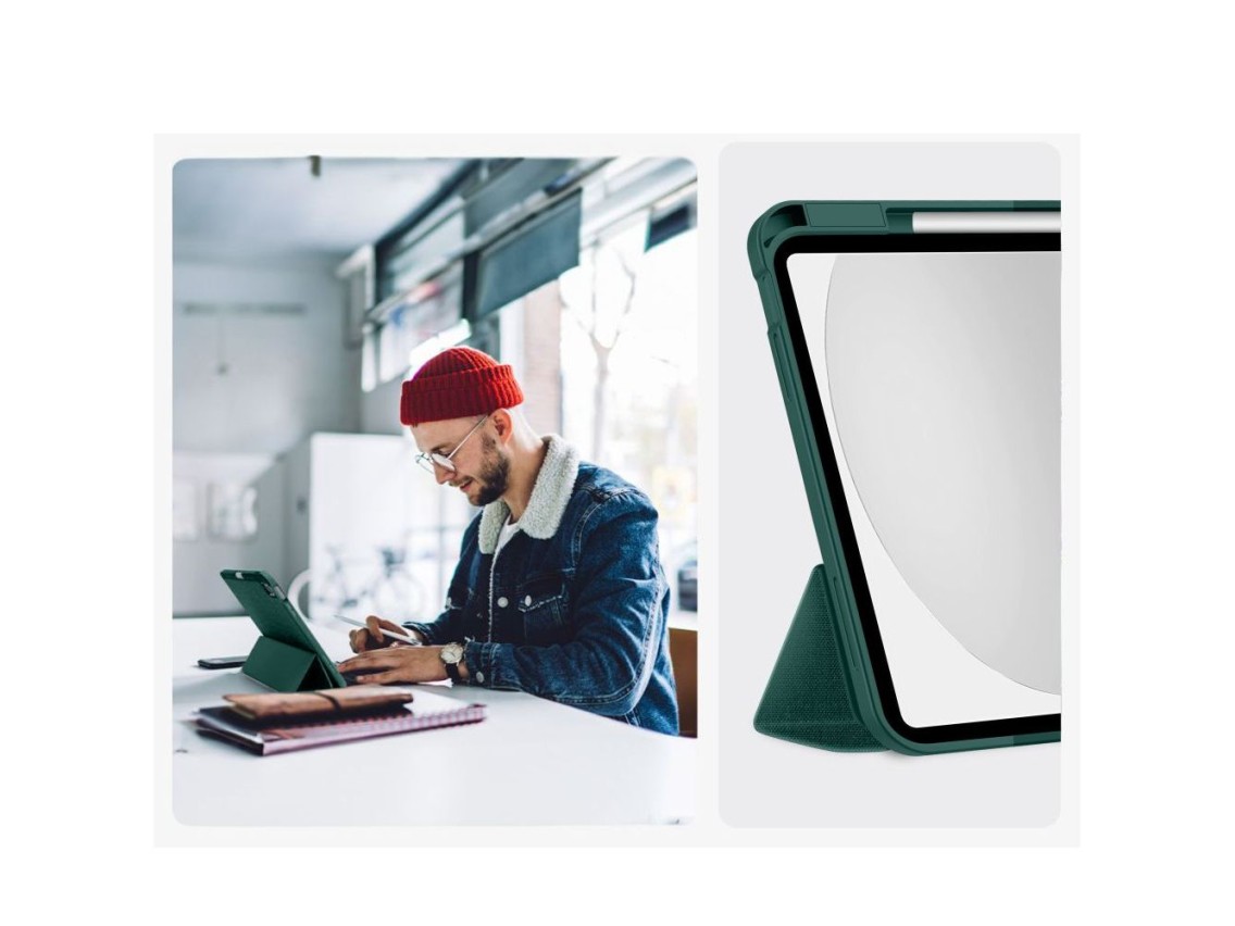 Capa Tech-Protect SC Pen Canvas para iPad de 10,9” (2022/2025) - verde