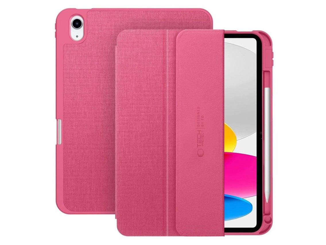 Funda de lona Tech-Protect SC Pen para iPad de 10,9" (10/2022/11/2025) - Rosa