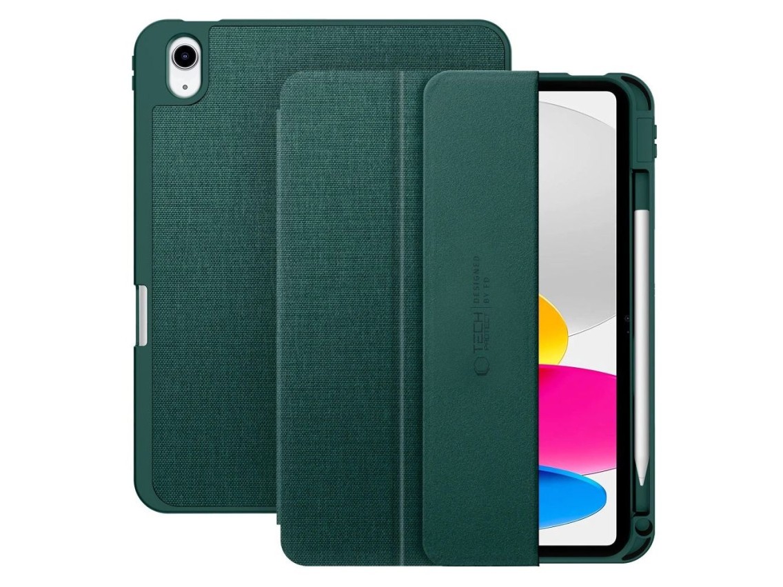 Capa Tech-Protect SC Pen Canvas para iPad de 10,9” (2022/2025) - verde