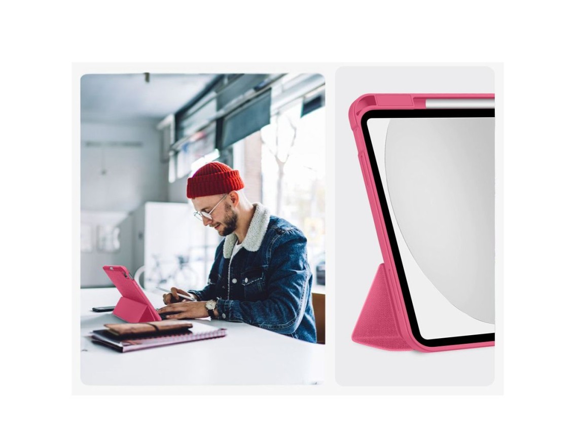 Funda de lona Tech-Protect SC Pen para iPad de 10,9" (10/2022/11/2025) - Rosa