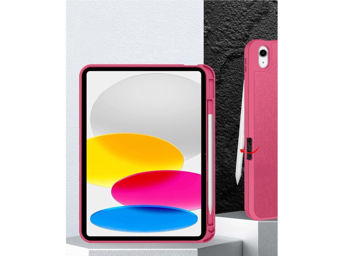 Funda de lona Tech-Protect SC Pen para iPad de 10,9" (10/2022/11/2025) - Rosa