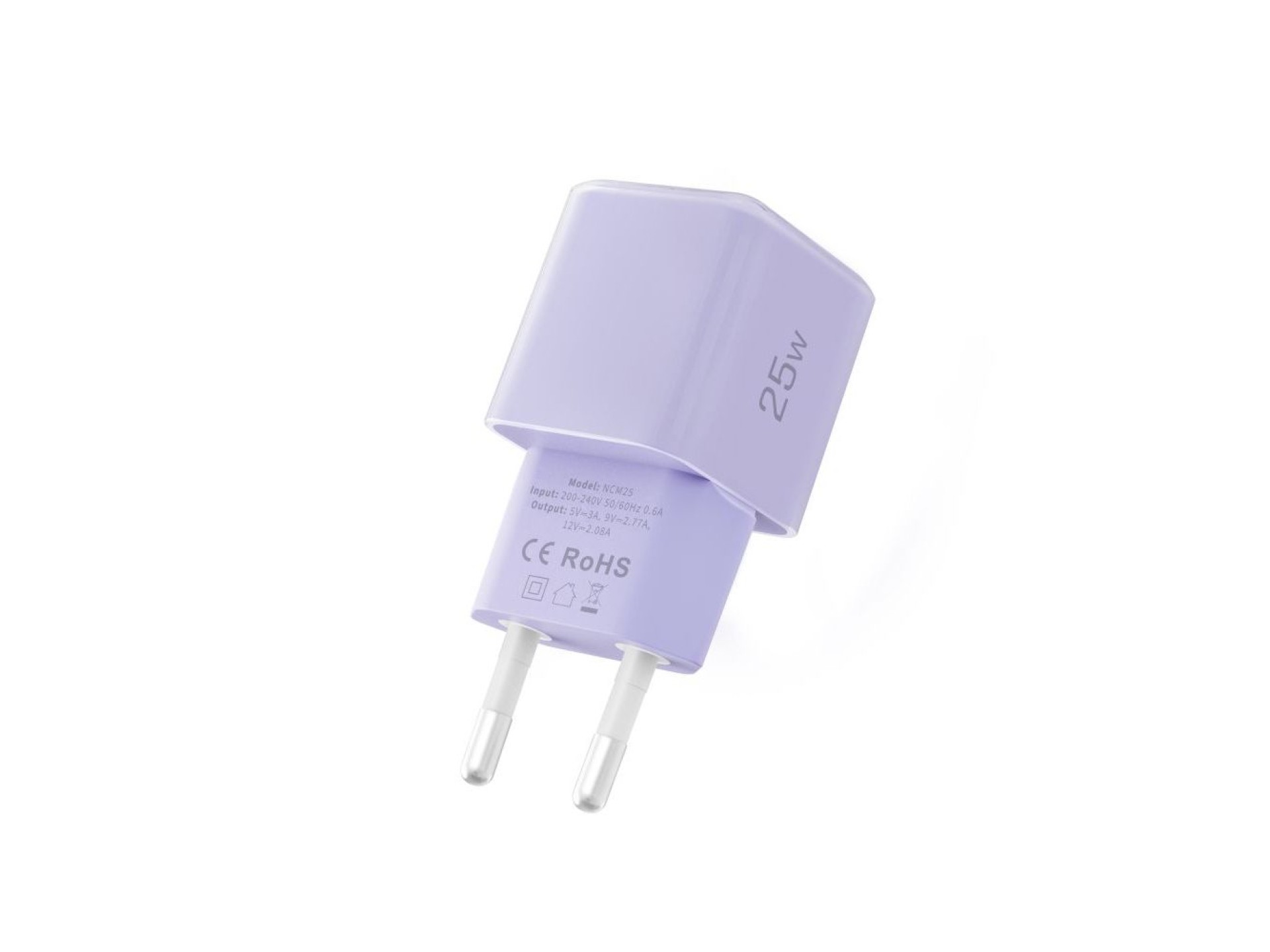 Cargador de pared Tech-Protect NCM25 USB-C PD de 25 W - Morado