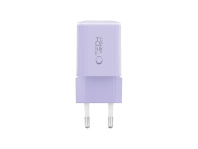 Cargador de pared Tech-Protect NCM33 PD 33 W QC3.0 USB-C/USB-C - Morado Cargador de pared Tech-Protect NCM33 PD 33 W QC3.0 USB-C/USB-C - Morado