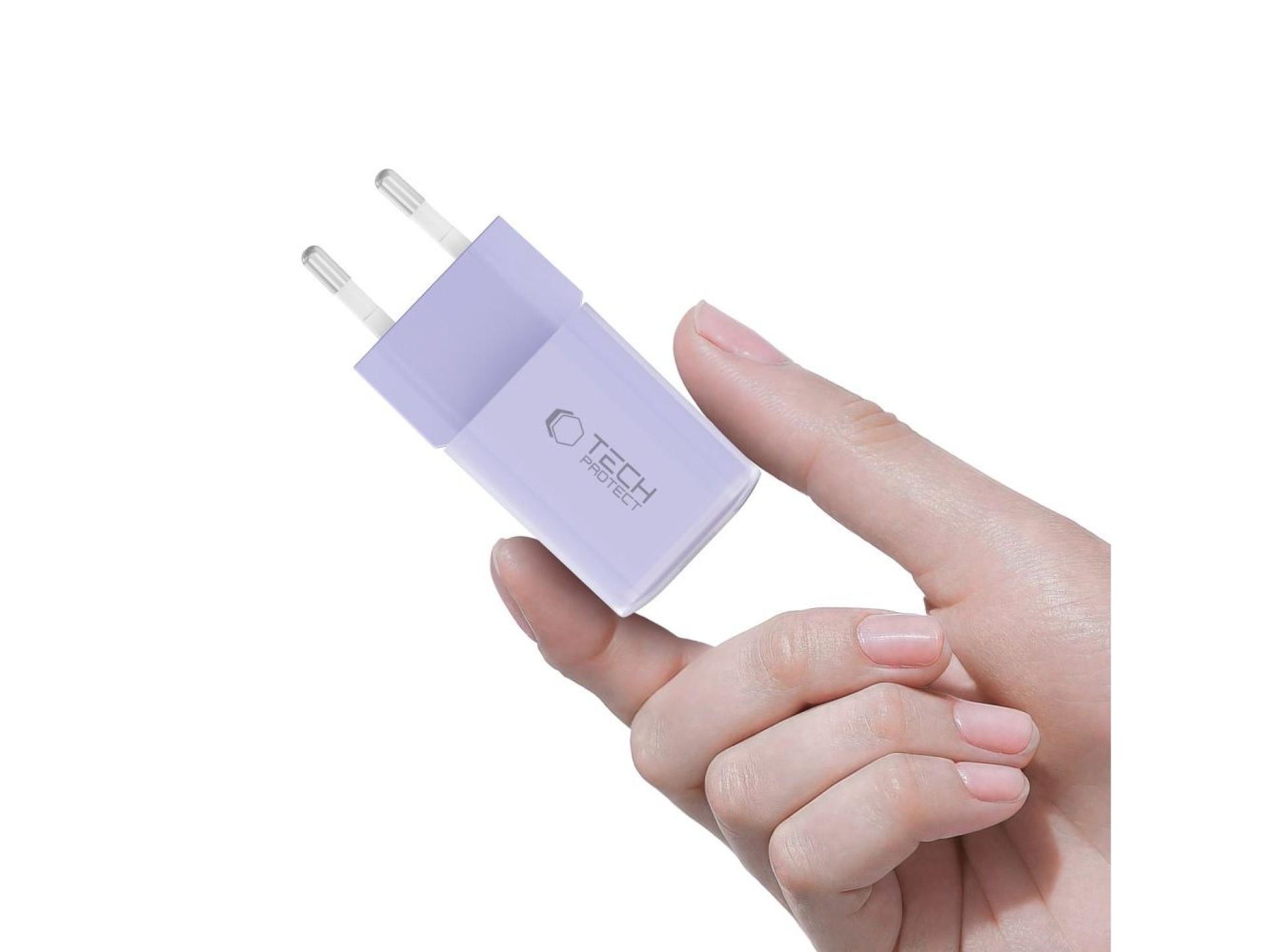 Cargador de pared Tech-Protect NCM33 PD 33 W QC3.0 USB-C/USB-C - Morado