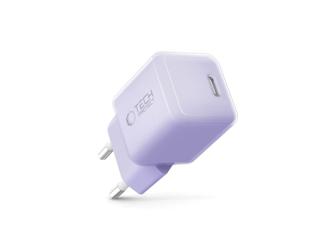 Cargador de pared Tech-Protect NCM25 USB-C PD de 25 W - Morado