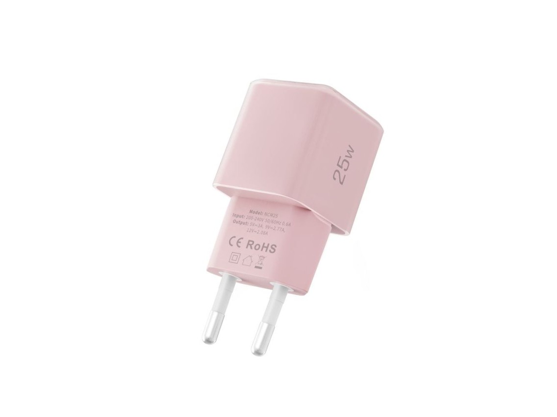Cargador de pared Tech-Protect NCM25 USB-C PD de 25 W - Rosa