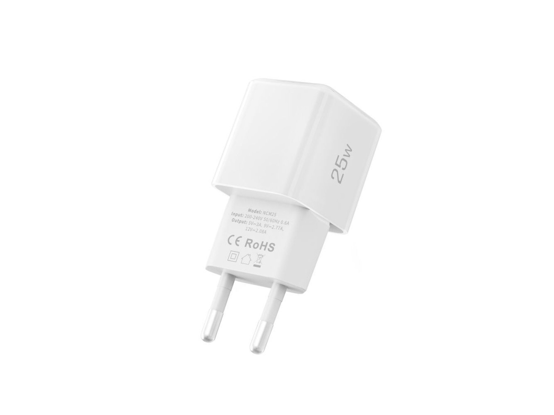 Cargador de pared Tech-Protect NCM25 USB-C PD de 25 W - Blanco