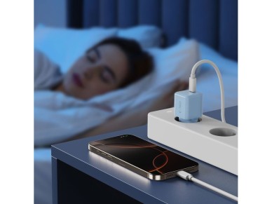 Tech-Protect NCM25 USB-C PD 25W Wall Charger - Blue Tech-Protect NCM25 USB-C PD 25W Wall Charger - Blue