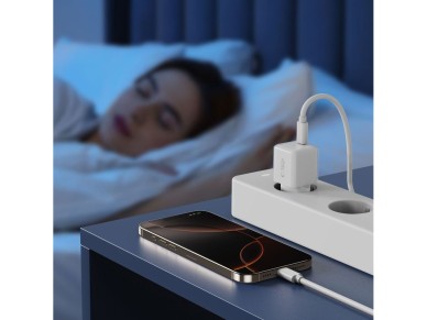 Cargador de pared Tech-Protect NCM25 USB-C PD de 25 W - Blanco Cargador de pared Tech-Protect NCM25 USB-C PD de 25 W - Blanco