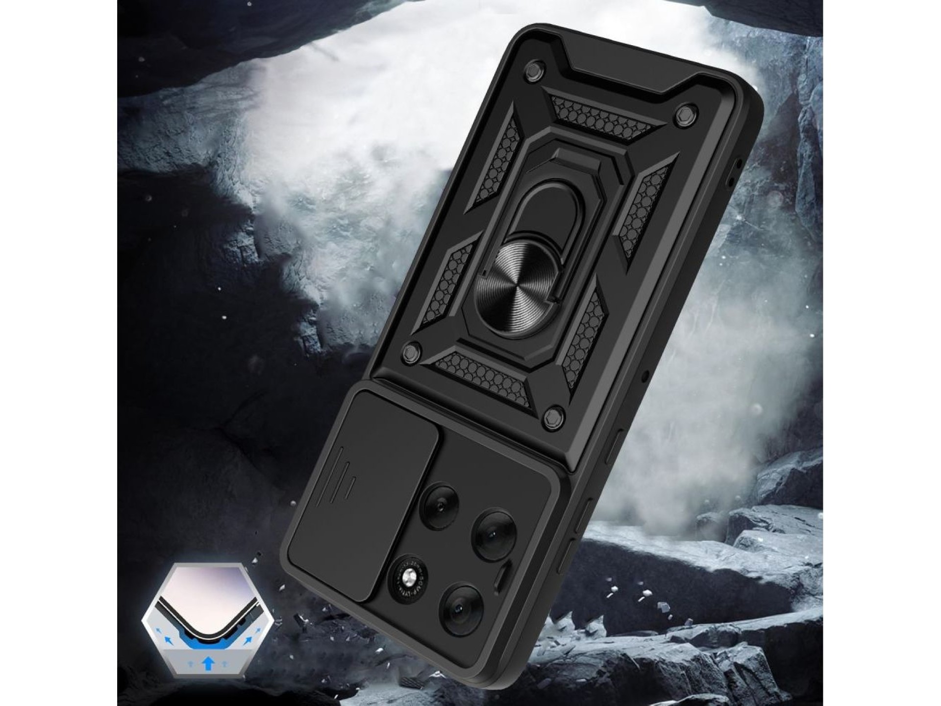 Capa Tech-Protect CamShield Pro para Motorola Moto G86 5G - Preta