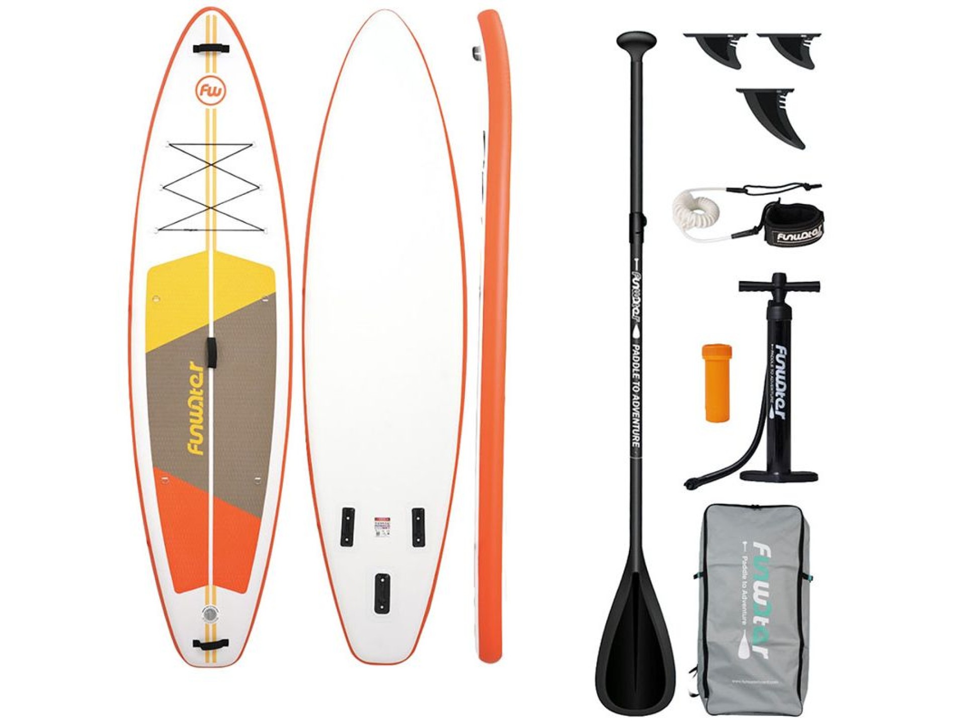 Tabla de paddle surf FunWater SUPFW69B (naranja-blanco)
